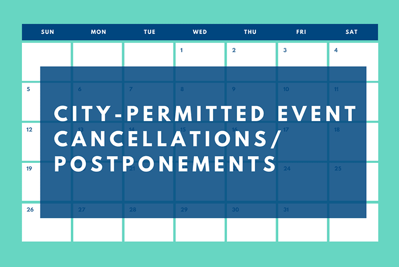 City-permitted event cancellations and postponements