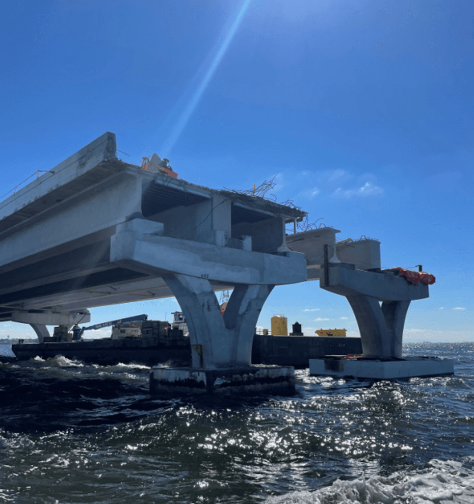 Pensacola Bay Bridge damage