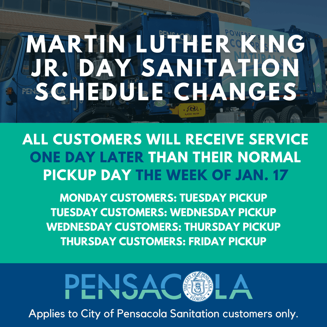 222 MLK JR. Day Sanitation Schedule Changes
