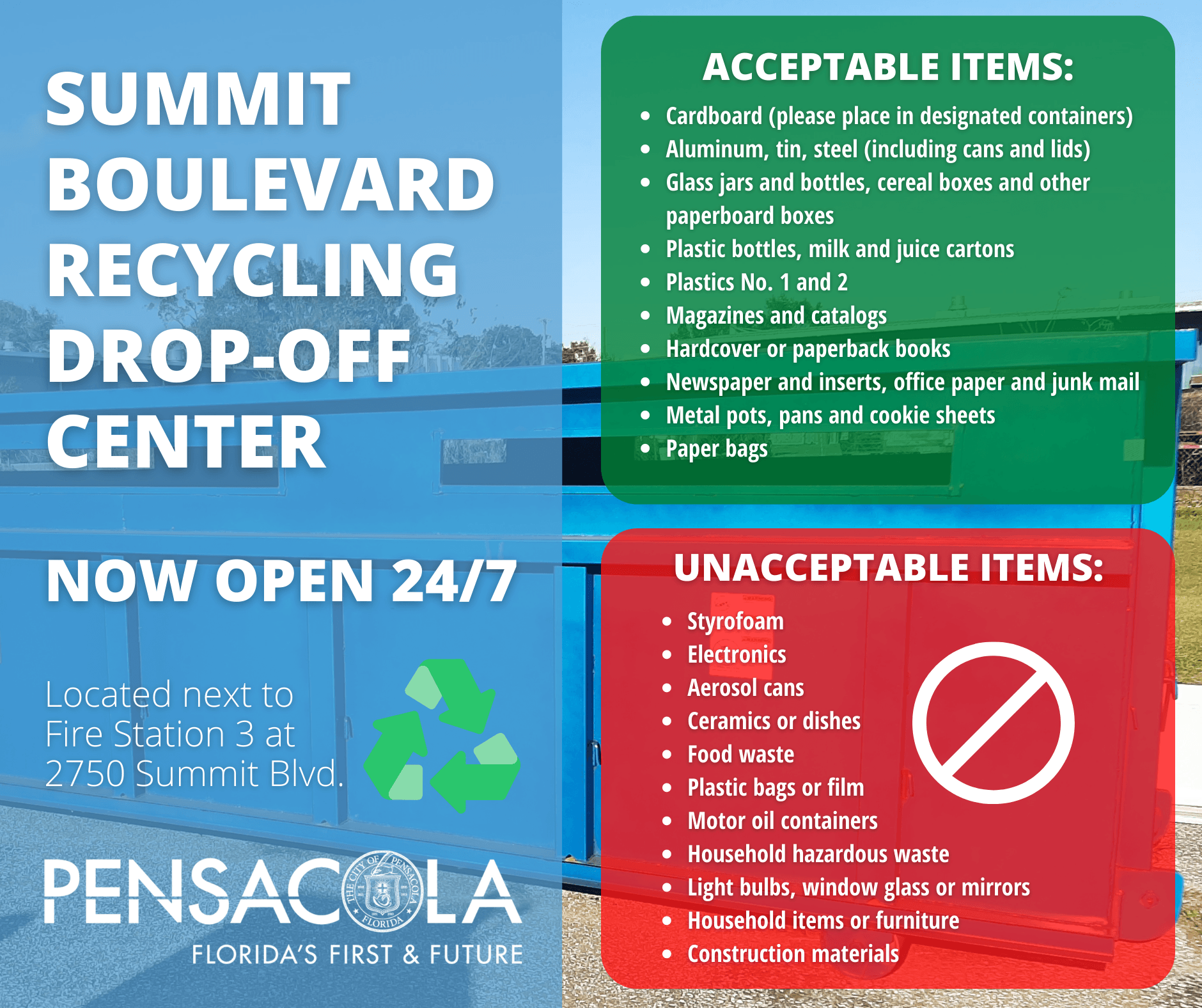 Summit boulevard recycling