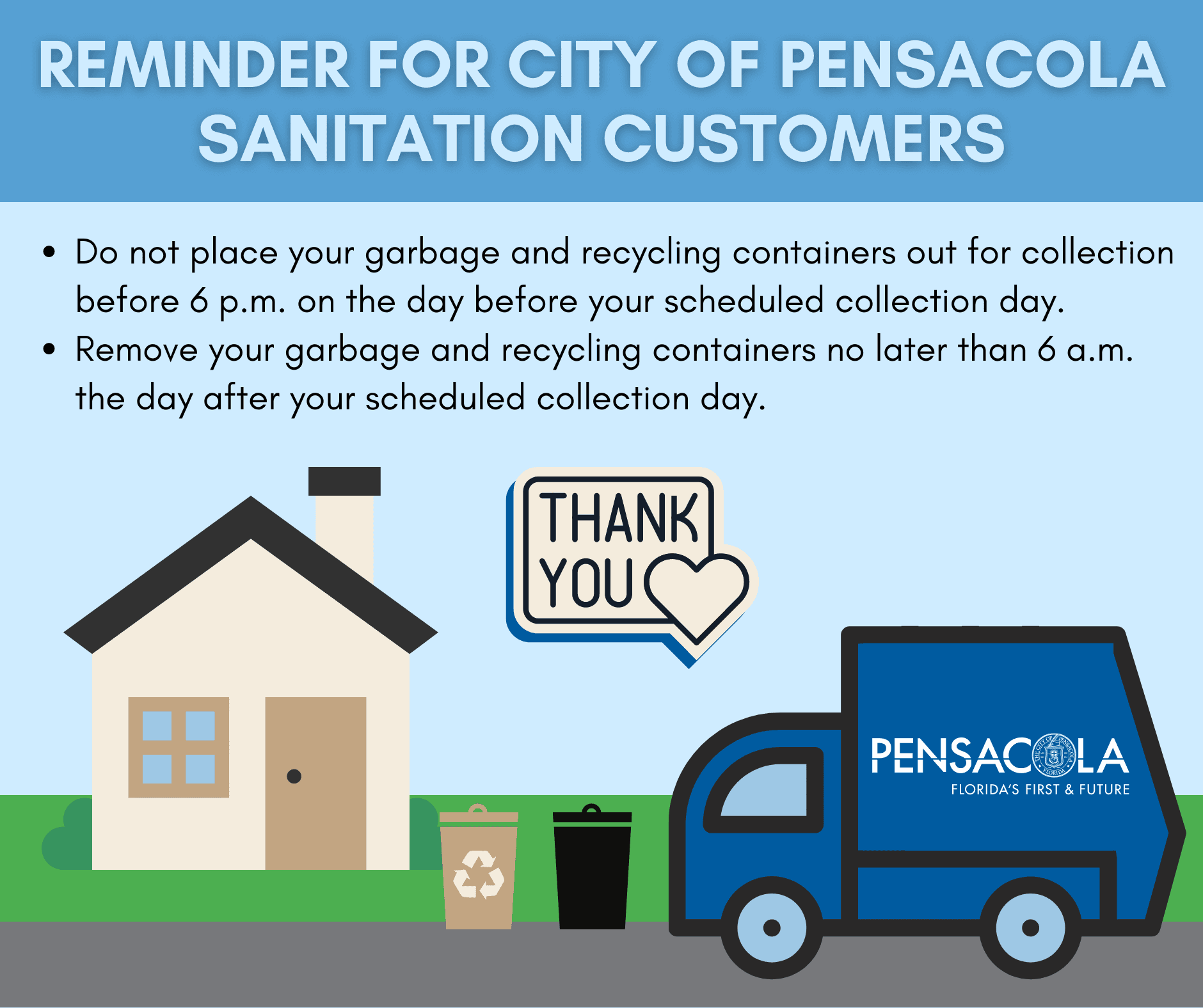 Sanitation reminder