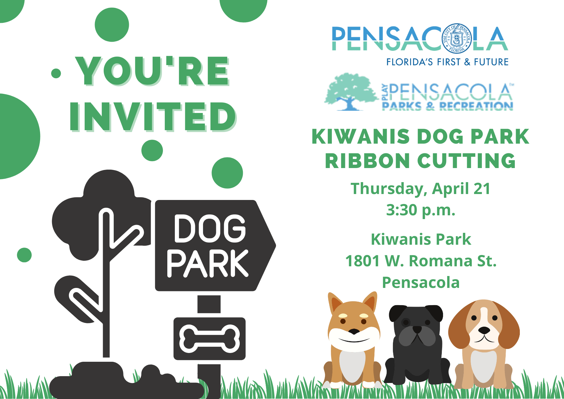 Kiwanis Dog Park Ceremony Invite