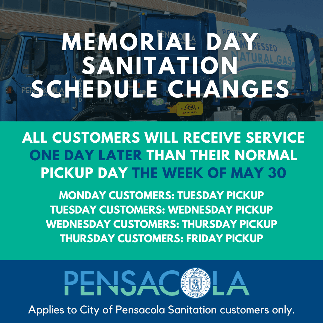 2022 Memorial Day Sanitation Schedule Changes