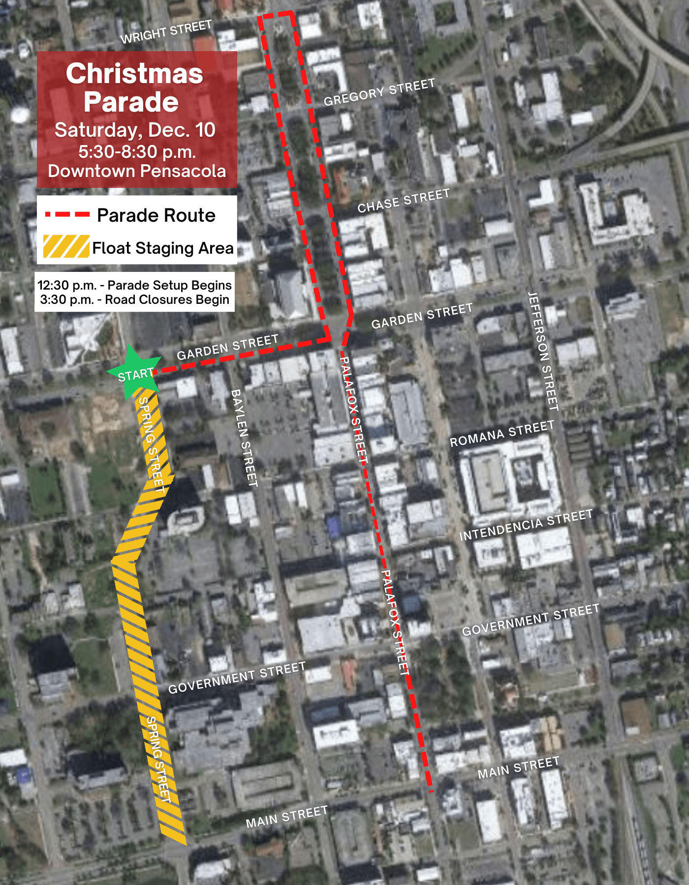 Christmas Parade Map