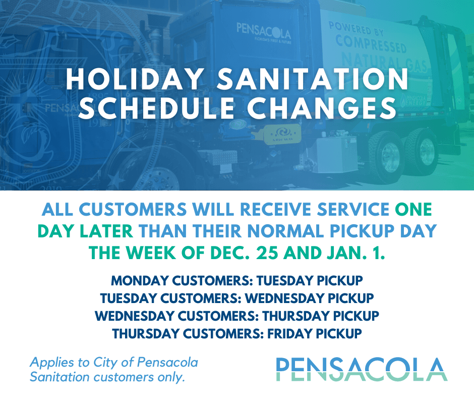 2022 Christmas and New Year Sanitation Schedule Changes