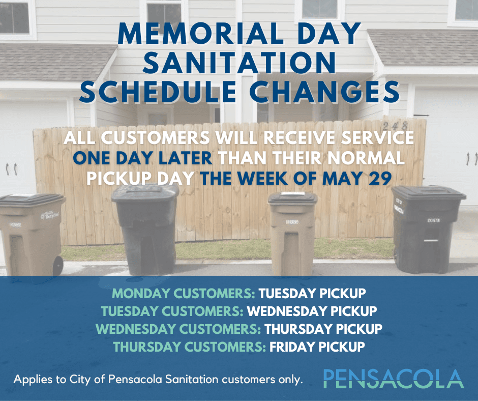 Memorial Day Sanitation Changes
