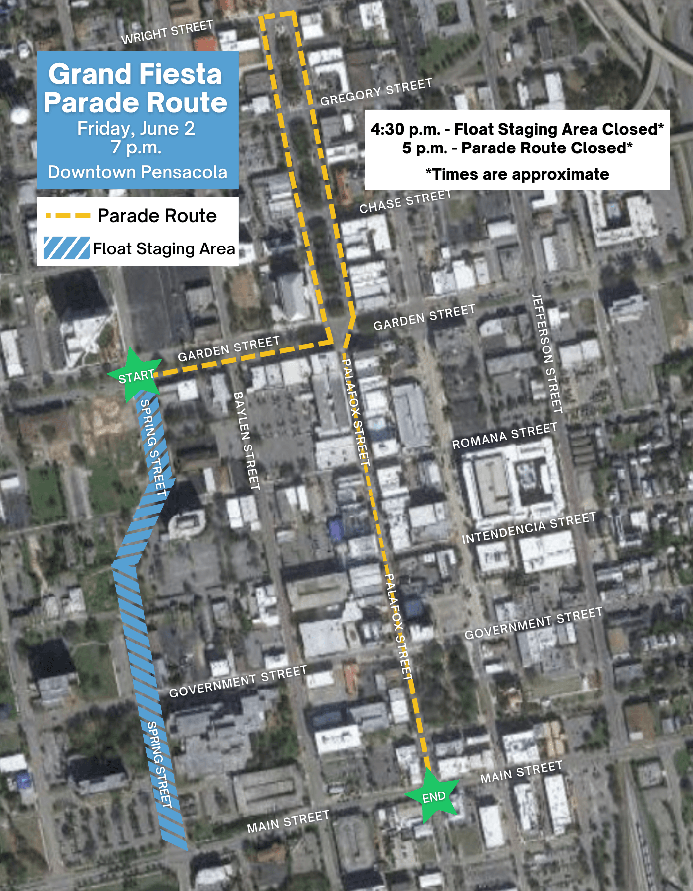 Fiesta Parade Route