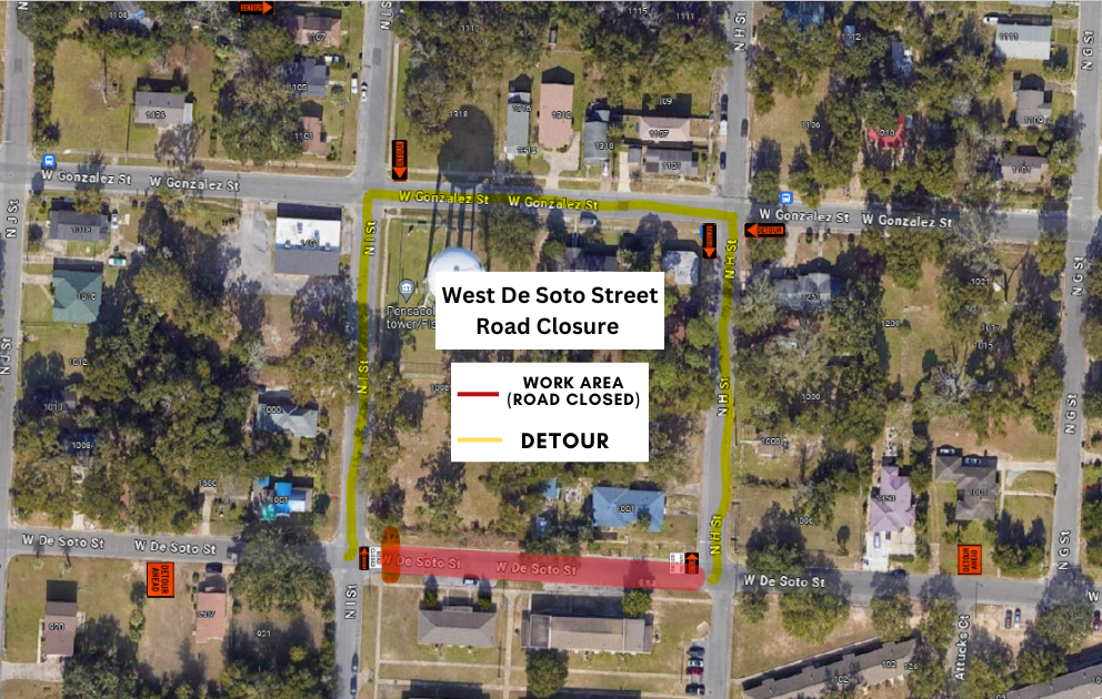 West De Soto Street Road Closure Map