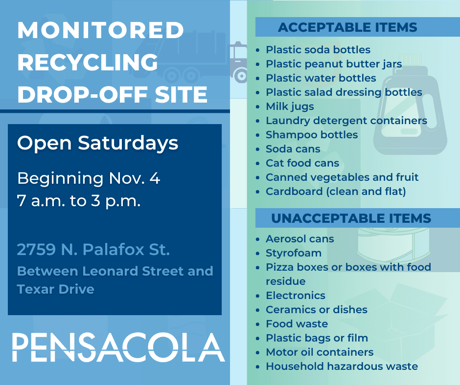 Monitored Recycling Drop-off Graphic 