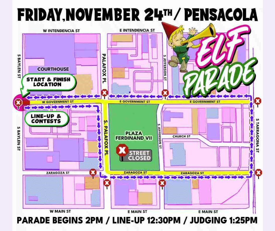 Elf Parade Road Closures
