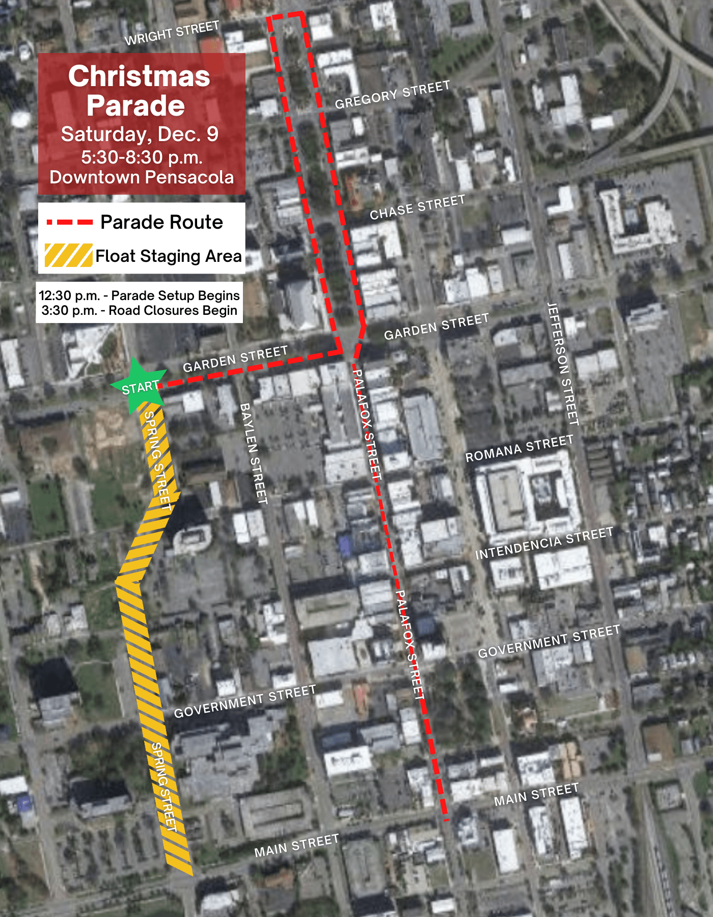 Christmas Parade Route 2023