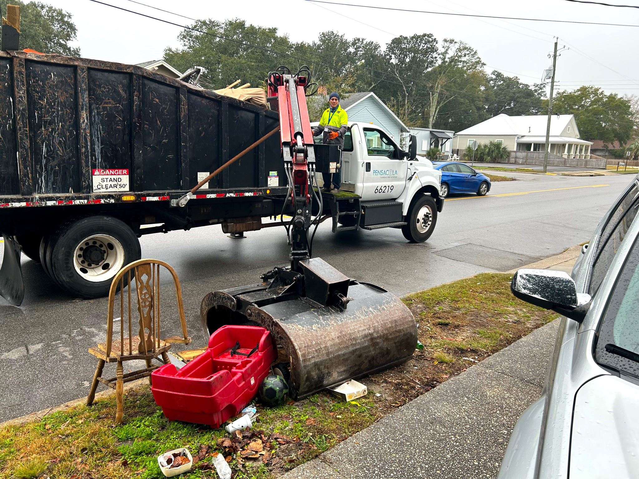 Neighborhood cleanup truck 