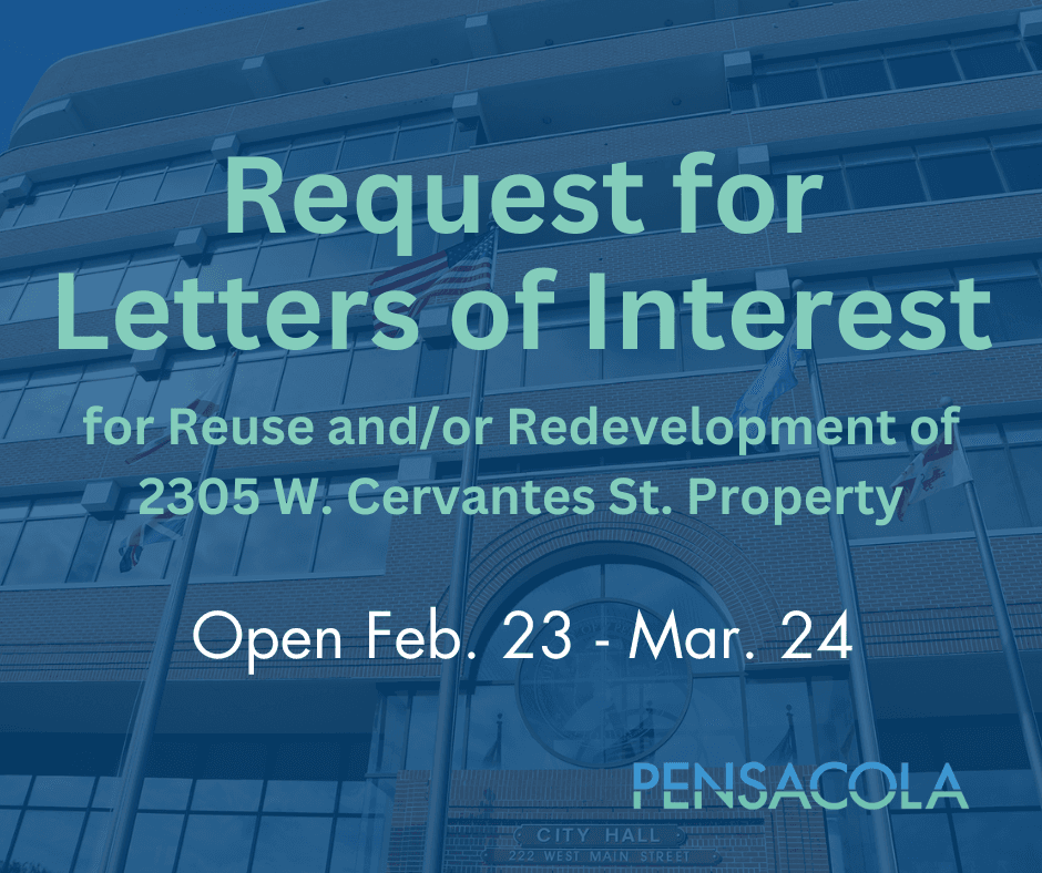 Request for Letters of Interest on old Pensacola Motor Lodge open Feb. 23 through Mar. 24.