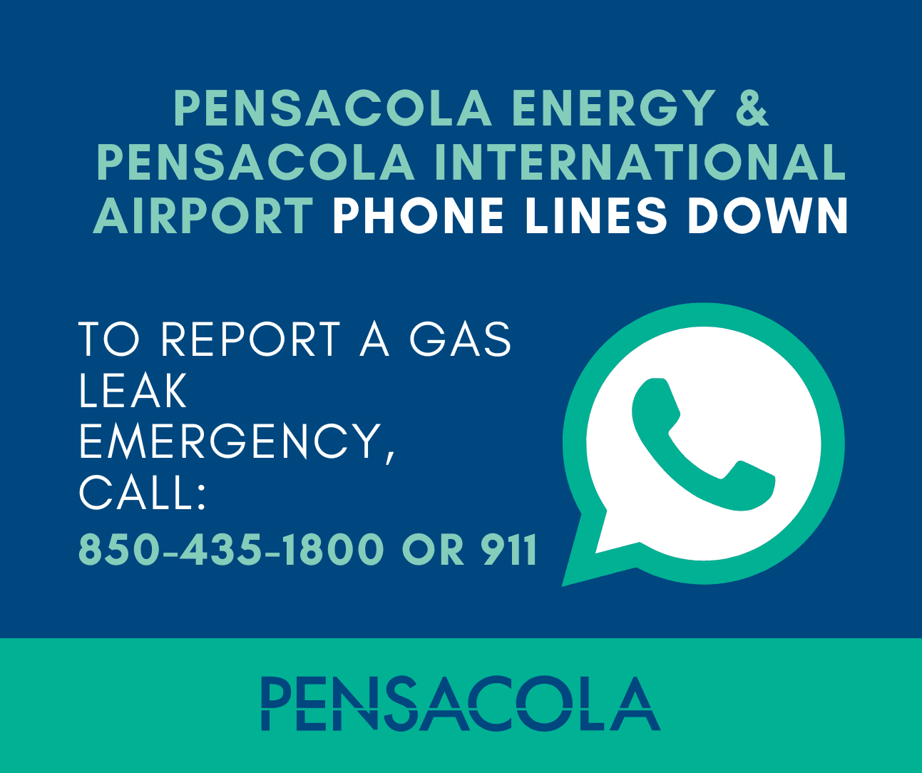 City phones outage Pensacola Energy and airport