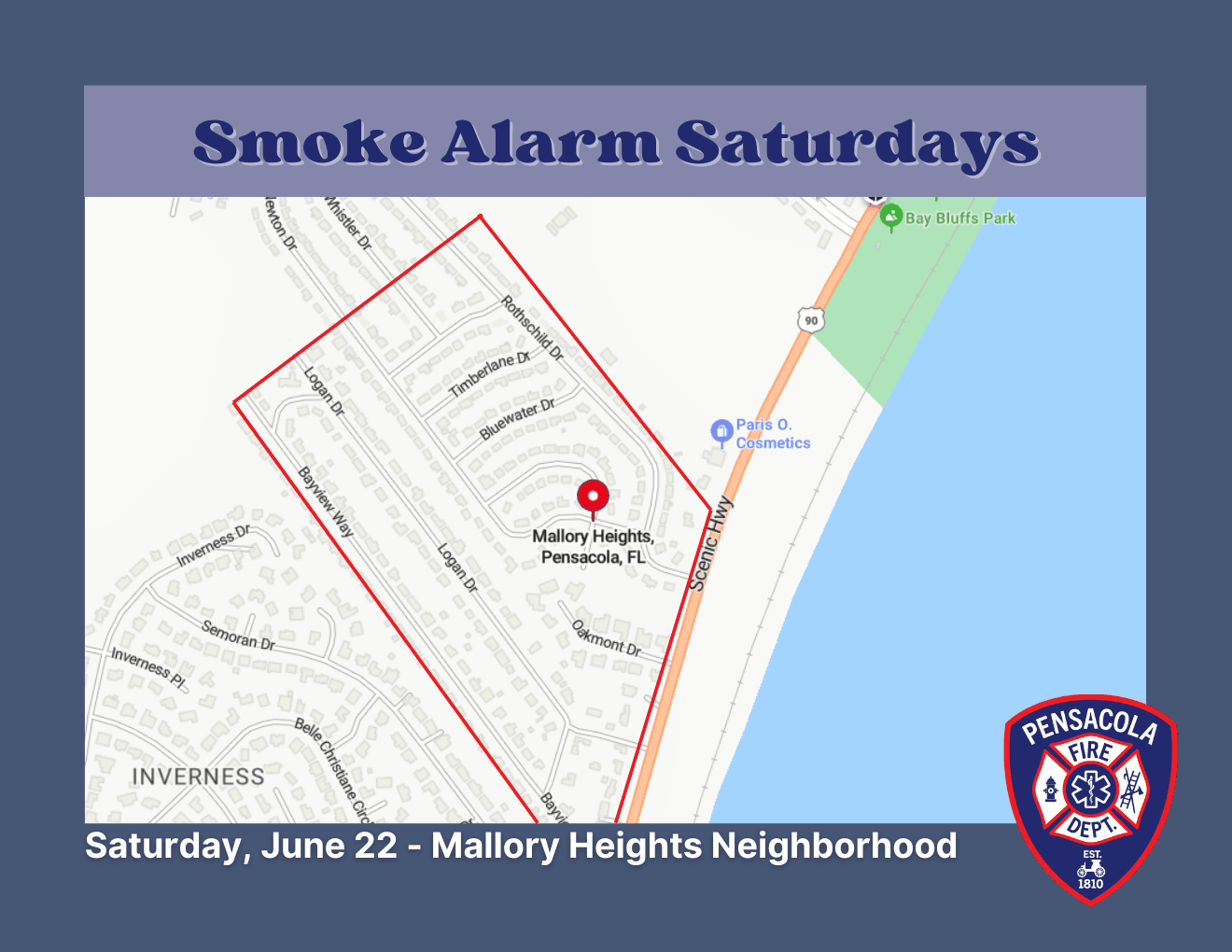 Smoke Alarm Saturday June 22 Map