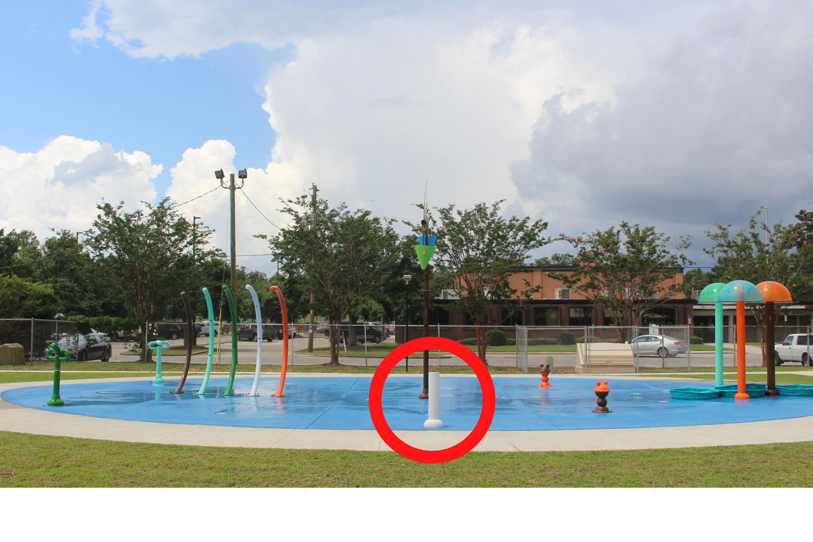 Splash Pad On Button